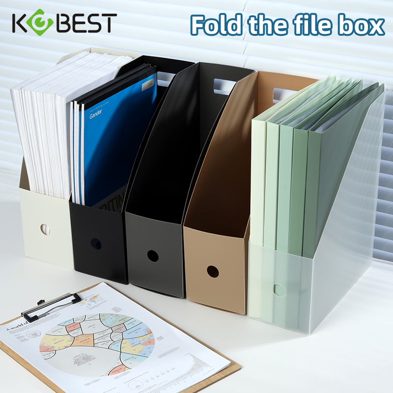 Desk Setup Organizer - A4 Foldable Office Desktop File Organizer,