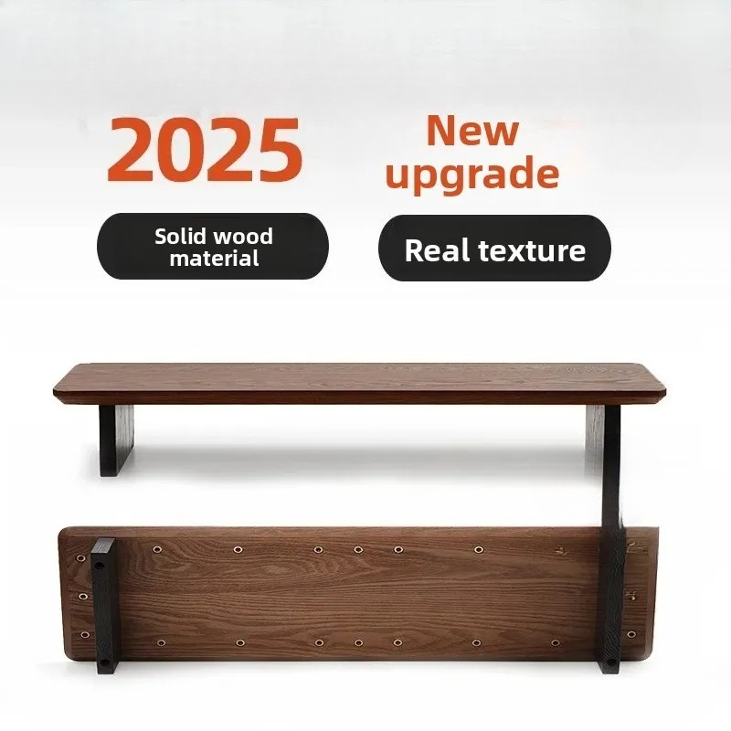 Desk Setup Organizer - Solid Wood Monitor Riser Stand Modular