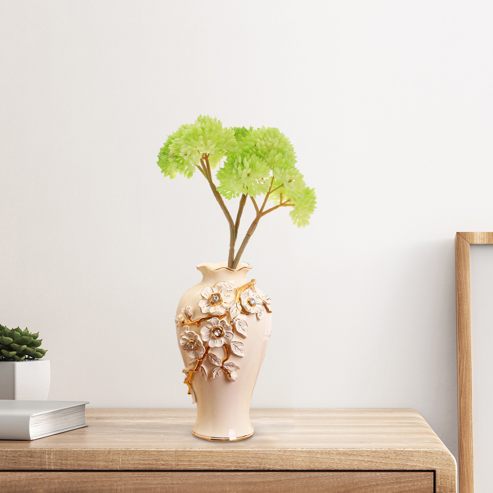 Desk Setup Photography - Realistic Faux Succulent Plants Soft Gel