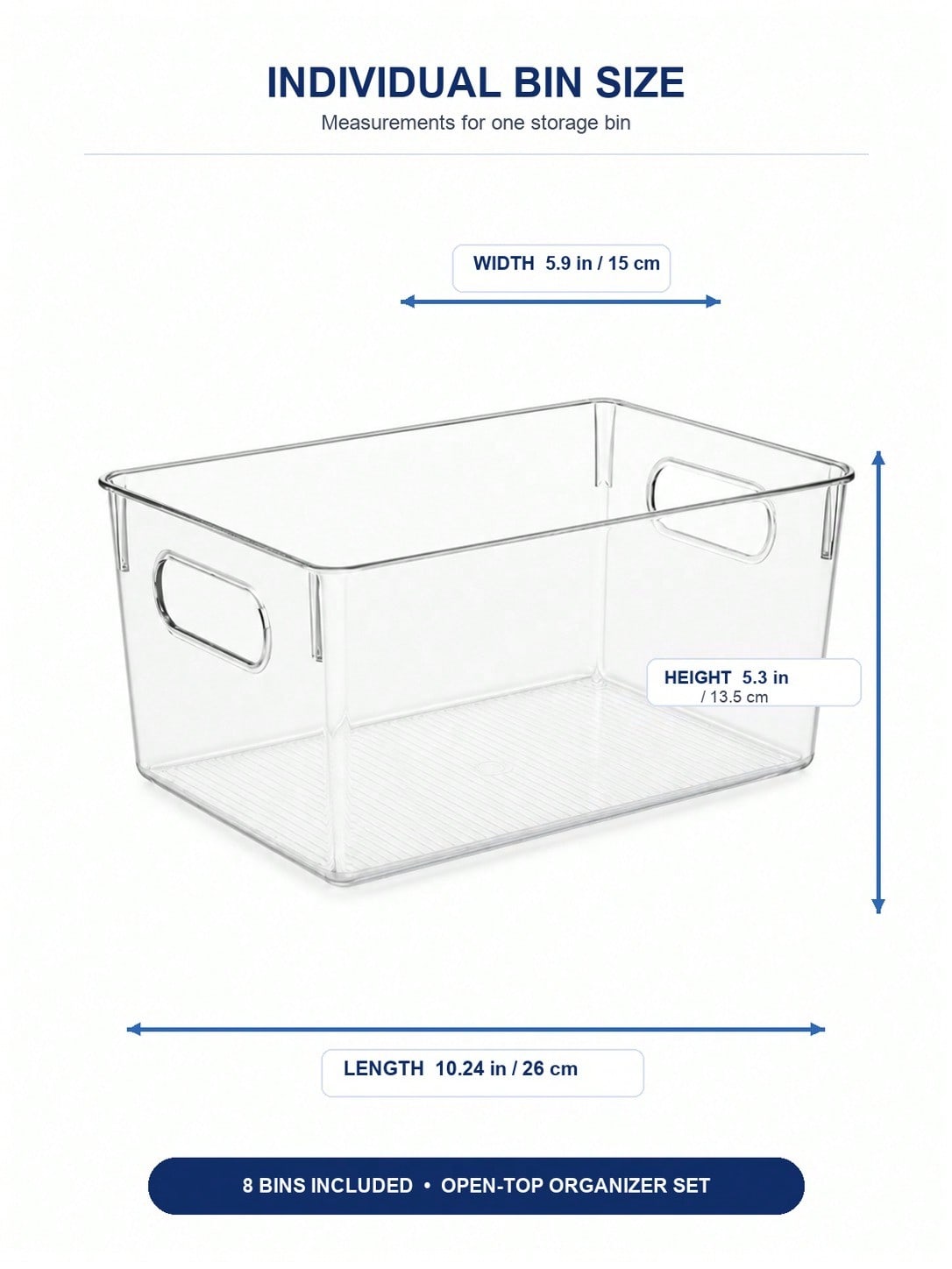 8-Pack Clear Storage Bins with - Desk Setup Organizer ulasan dan harga