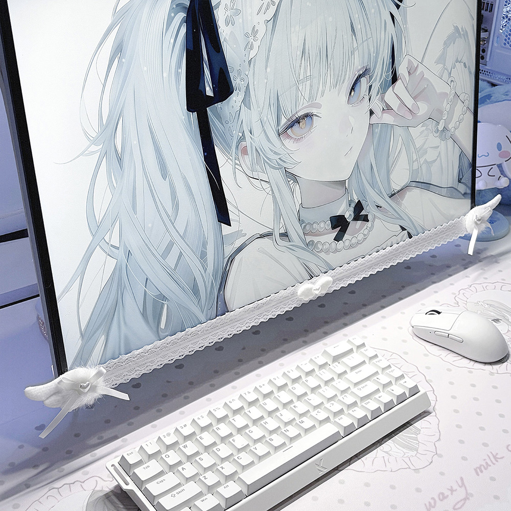 New Screen Decor White Lace Mo - Desk Setup Tech ulasan dan harga