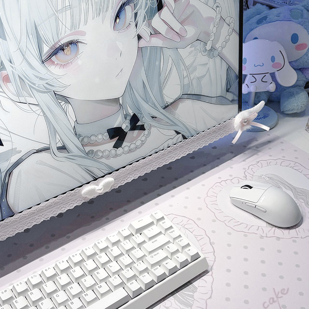 New Screen Decor White Lace Mo - Desk Setup Tech ulasan dan harga