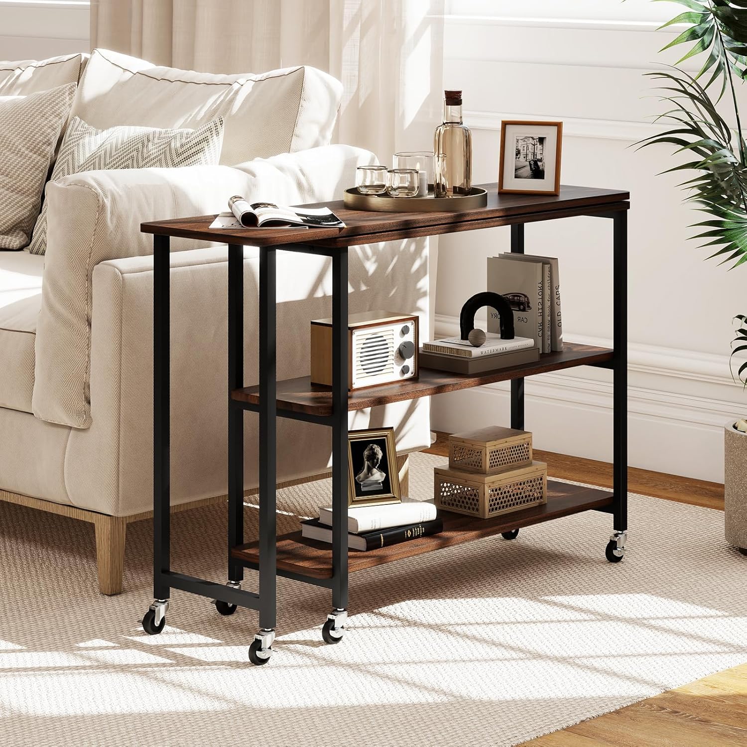 360° Rotating Side Table with  - Desk Setup Laptop ulasan dan harga