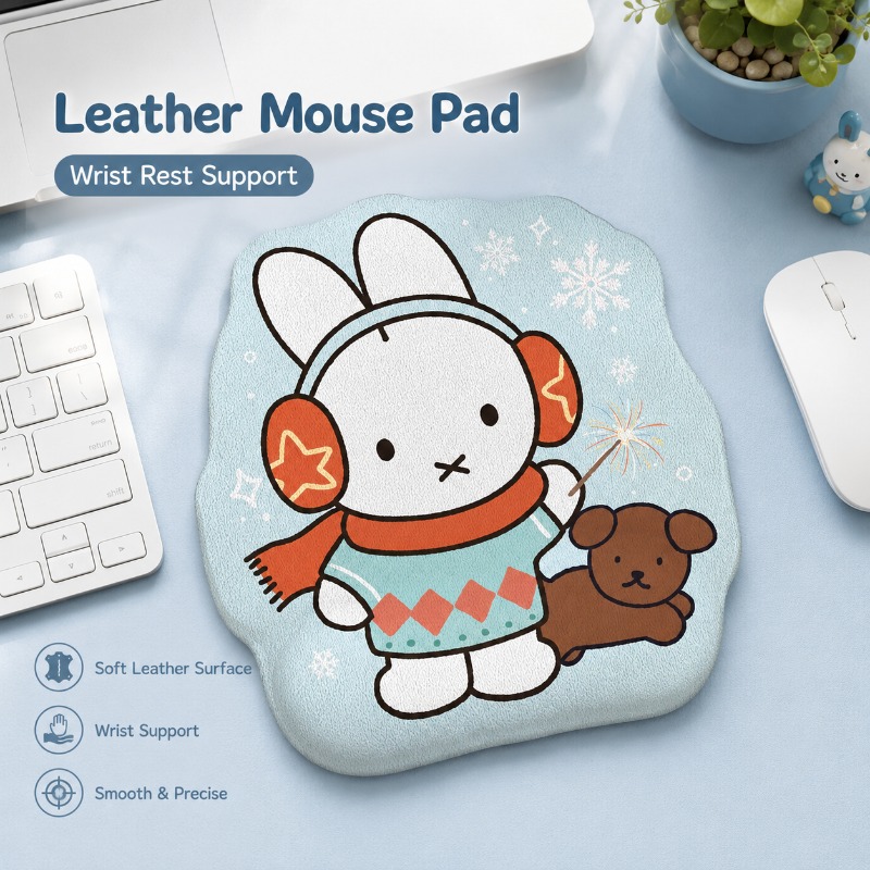Anime Miffy Leather Mouse Pad  - Desk Setup Laptop ulasan dan harga