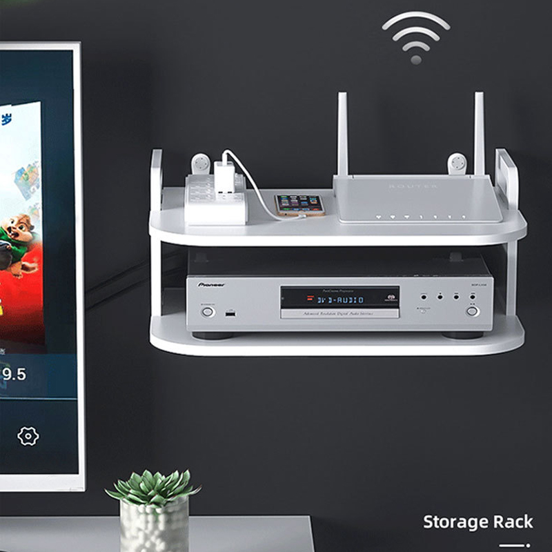 Wall-Mounted Router Cable Orga - Desk Setup Organizer ulasan dan harga