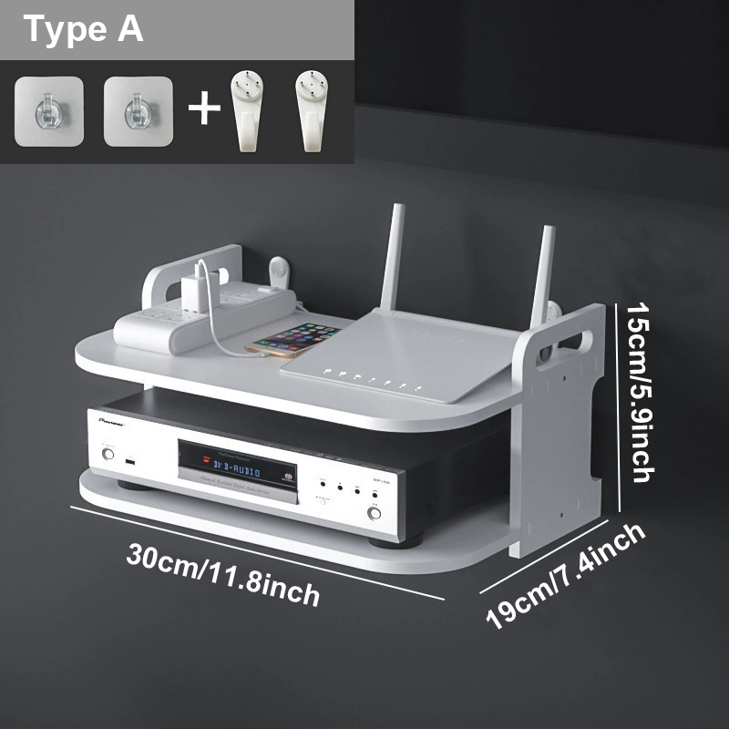 Wall-Mounted Router Cable Orga - Desk Setup Organizer ulasan dan harga