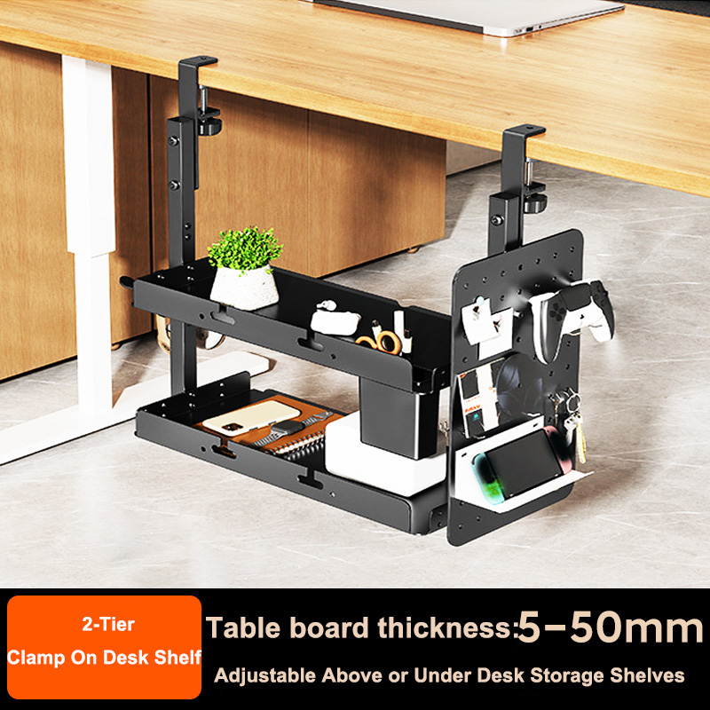 Clamp-on 14 inch Above Below D - Desk Setup Organizer ulasan dan harga