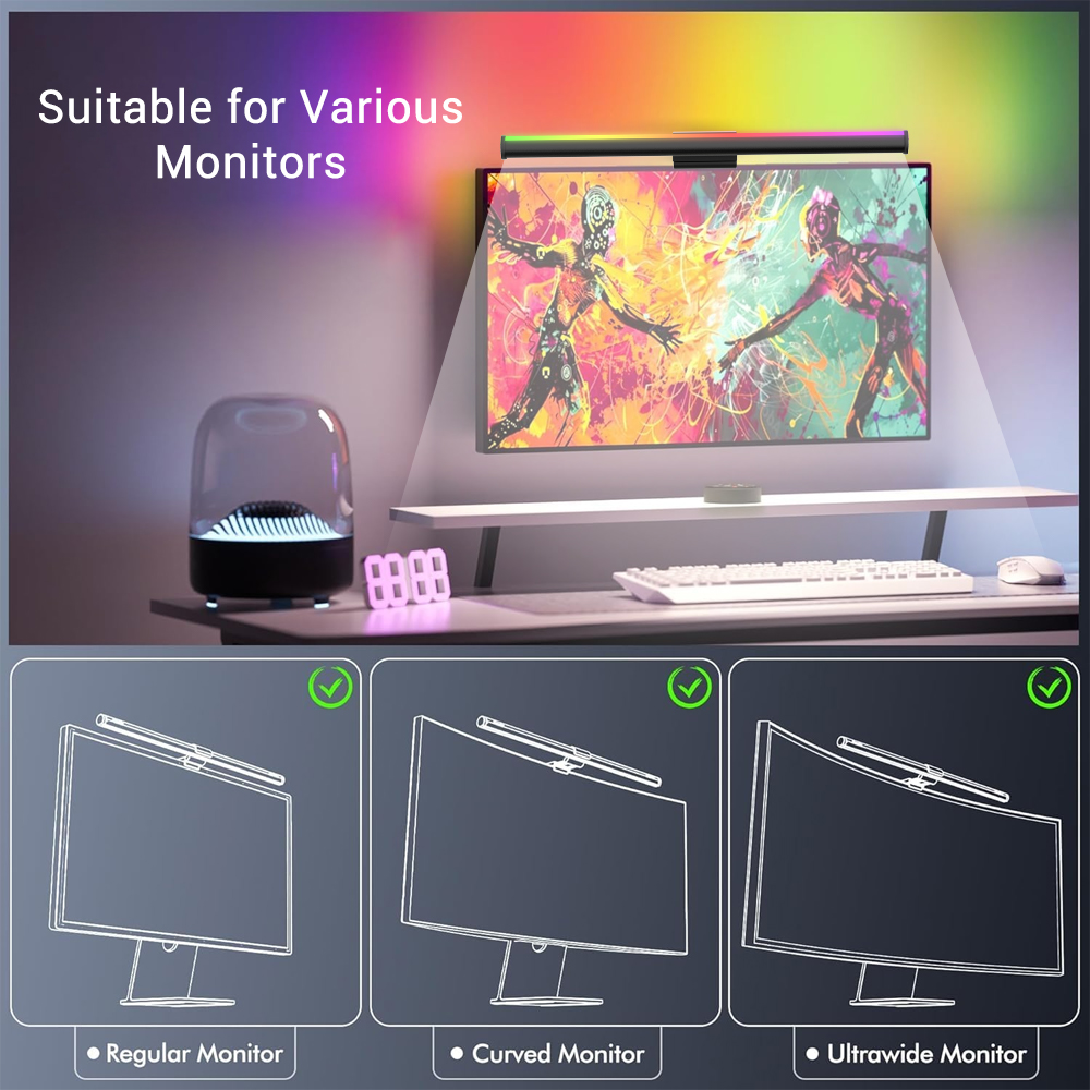 Wifi Computer Lightbar Monitor - Desk Setup Tech ulasan dan harga