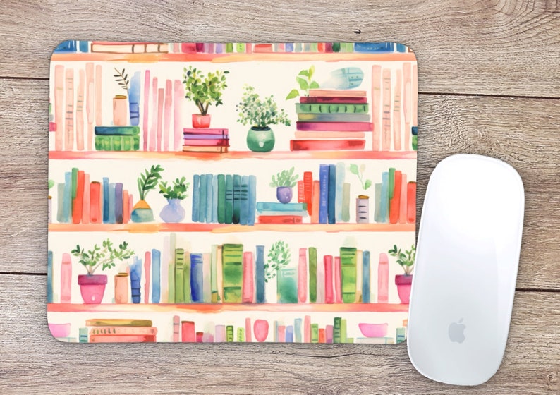 Plant Books Mouse Pad Home Off - Desk Setup Books ulasan dan harga