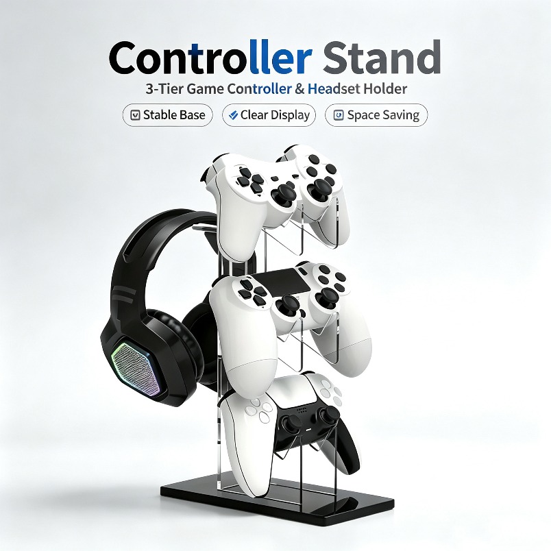 Controller Holder with Headset - Desk Setup Ps5 ulasan dan harga