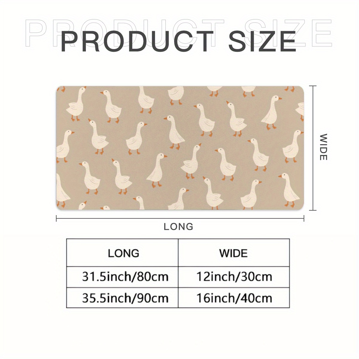 Goose Flock Pattern Desk Mat N - Desk Setup Beige ulasan dan harga