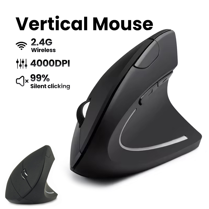Ergonomic Wireless Mouse 1600  - Desk Setup For Work ulasan dan harga