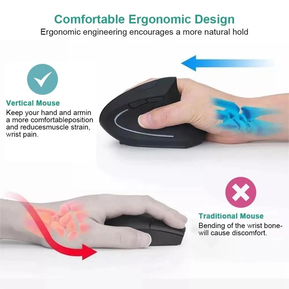Ergonomic Wireless Mouse 1600  - Desk Setup For Work ulasan dan harga