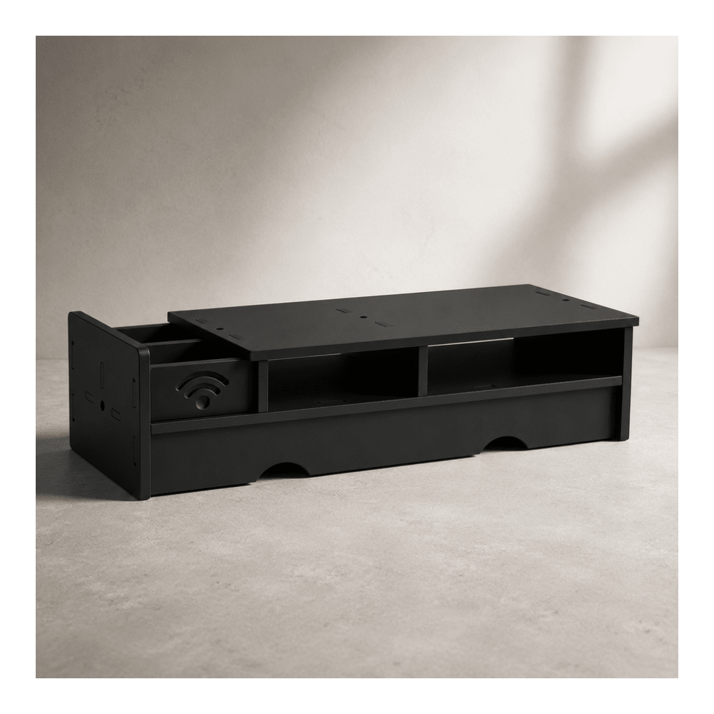 Black Matte WiFi Router Storag - Desk Setup Tech ulasan dan harga