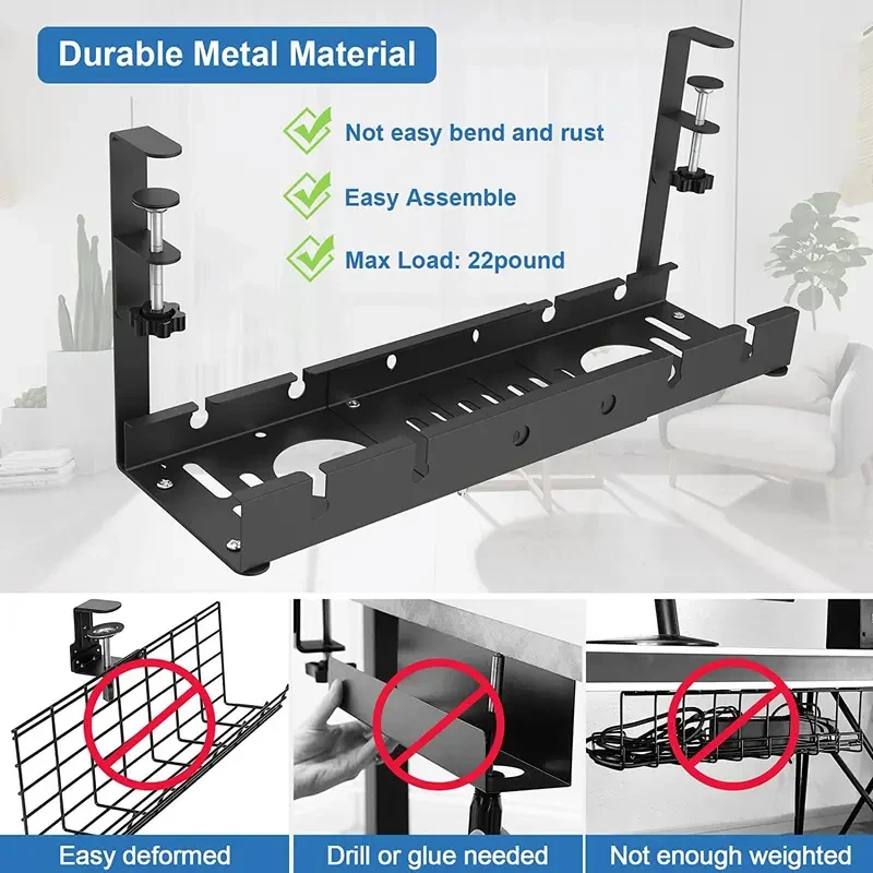 Under Table Telescopic Storage - Desk Setup Organizer ulasan dan harga