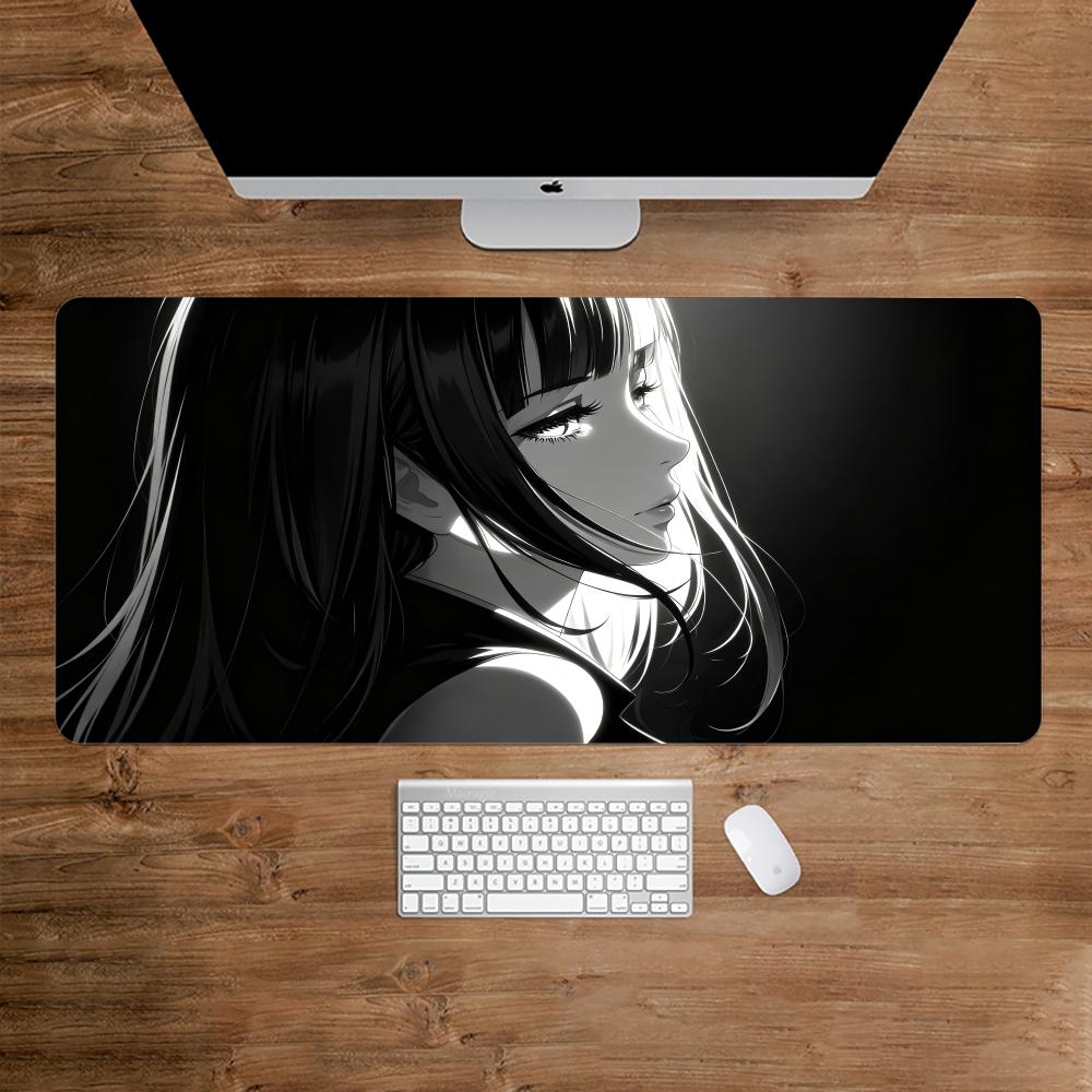 Dark Anime Girl Mouse Pad Desk - Desk Setup For Work ulasan dan harga