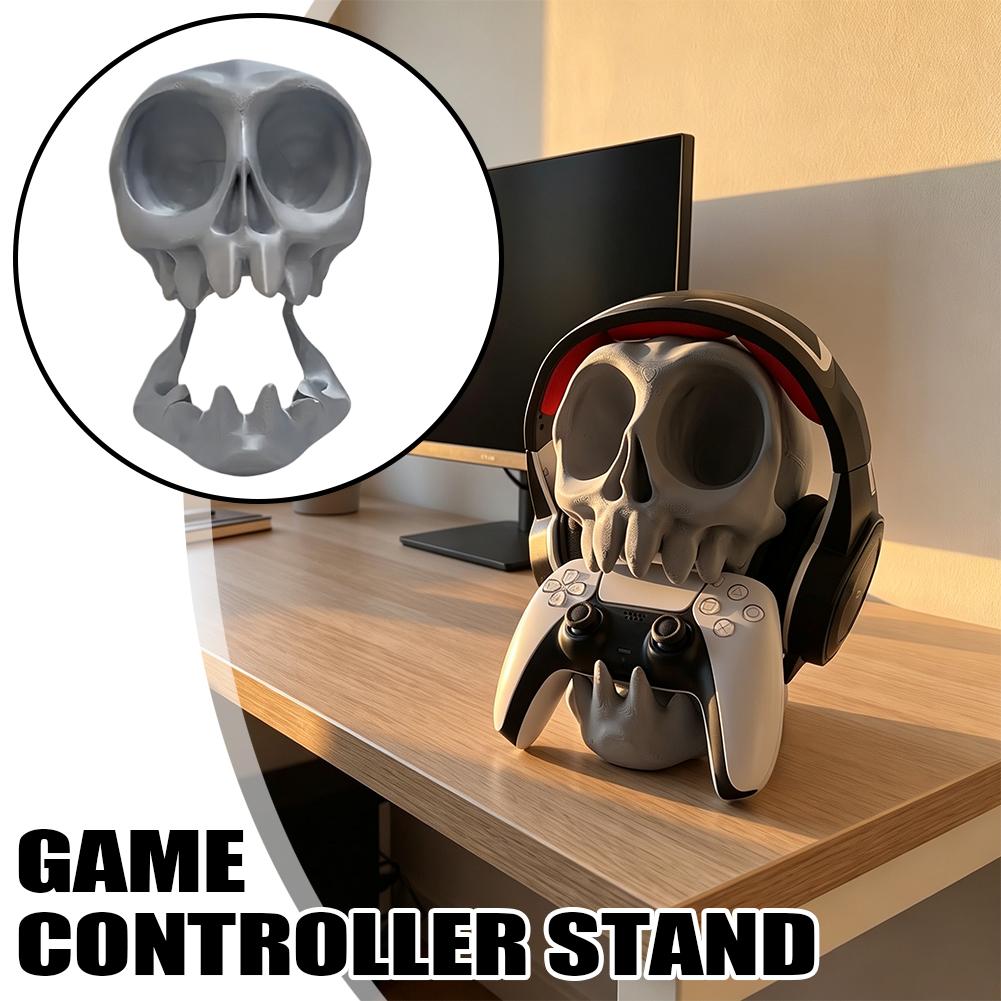Skull Earphone Gamepad Stand 3 - Desk Setup Ps5 ulasan dan harga
