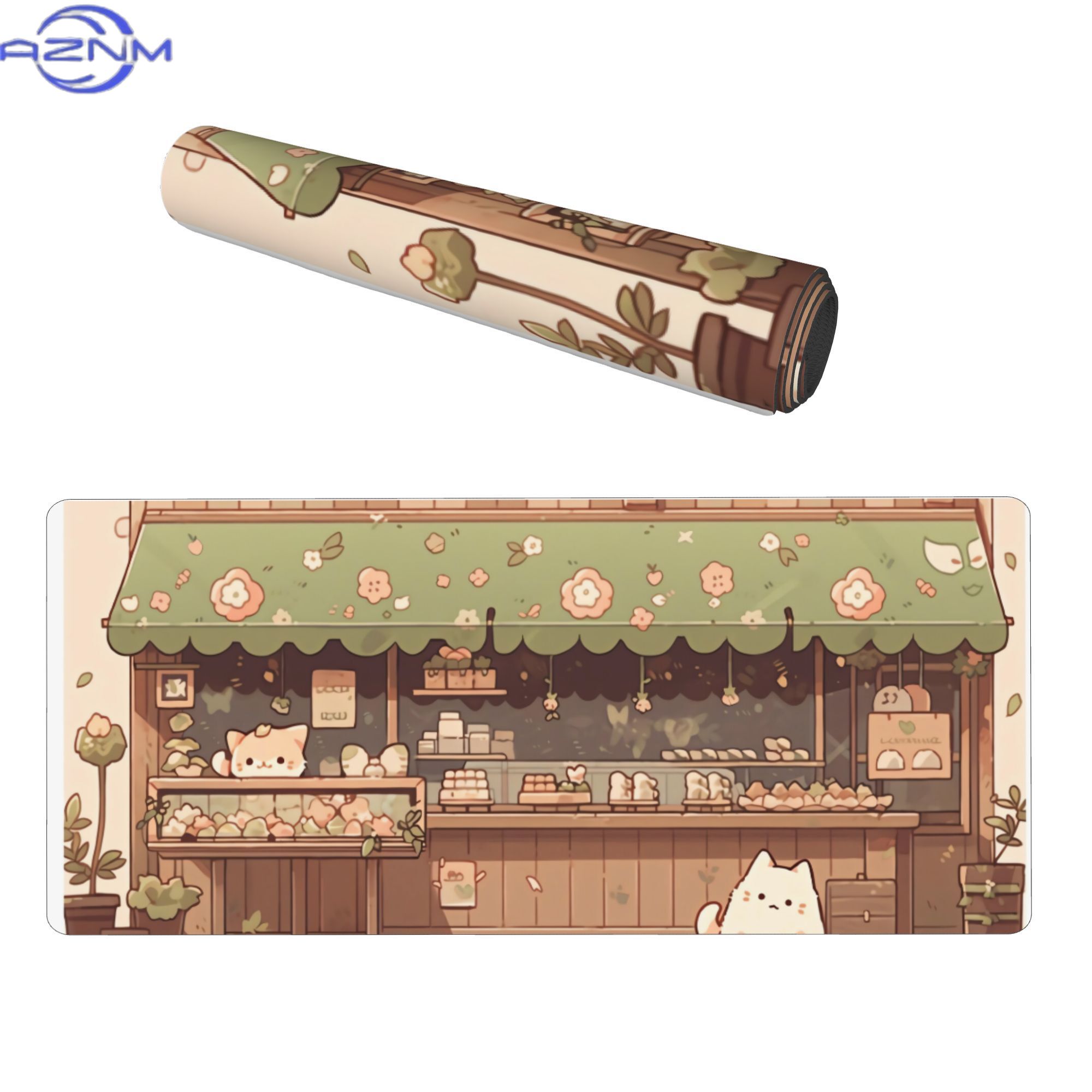 Cat Bakery Aesthetic Green Sho - Desk Setup Streaming ulasan dan harga