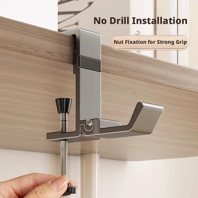 No Drill Foldable Desk Hook  C - Desk Setup Organizer ulasan dan harga