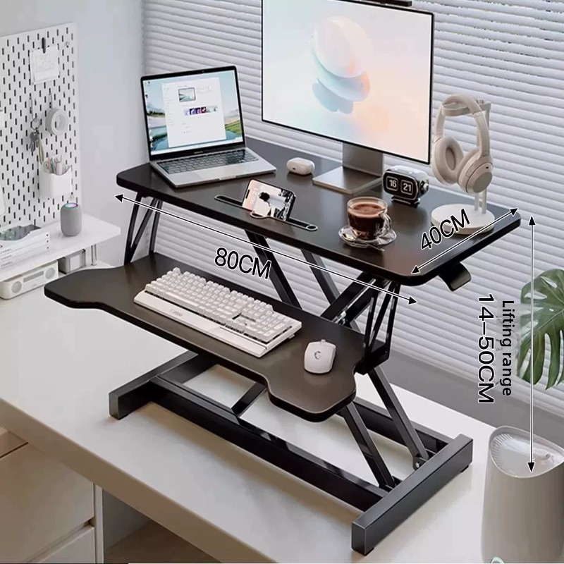 Standing Desk Riser Height Adj - Desk Setup Organizer ulasan dan harga