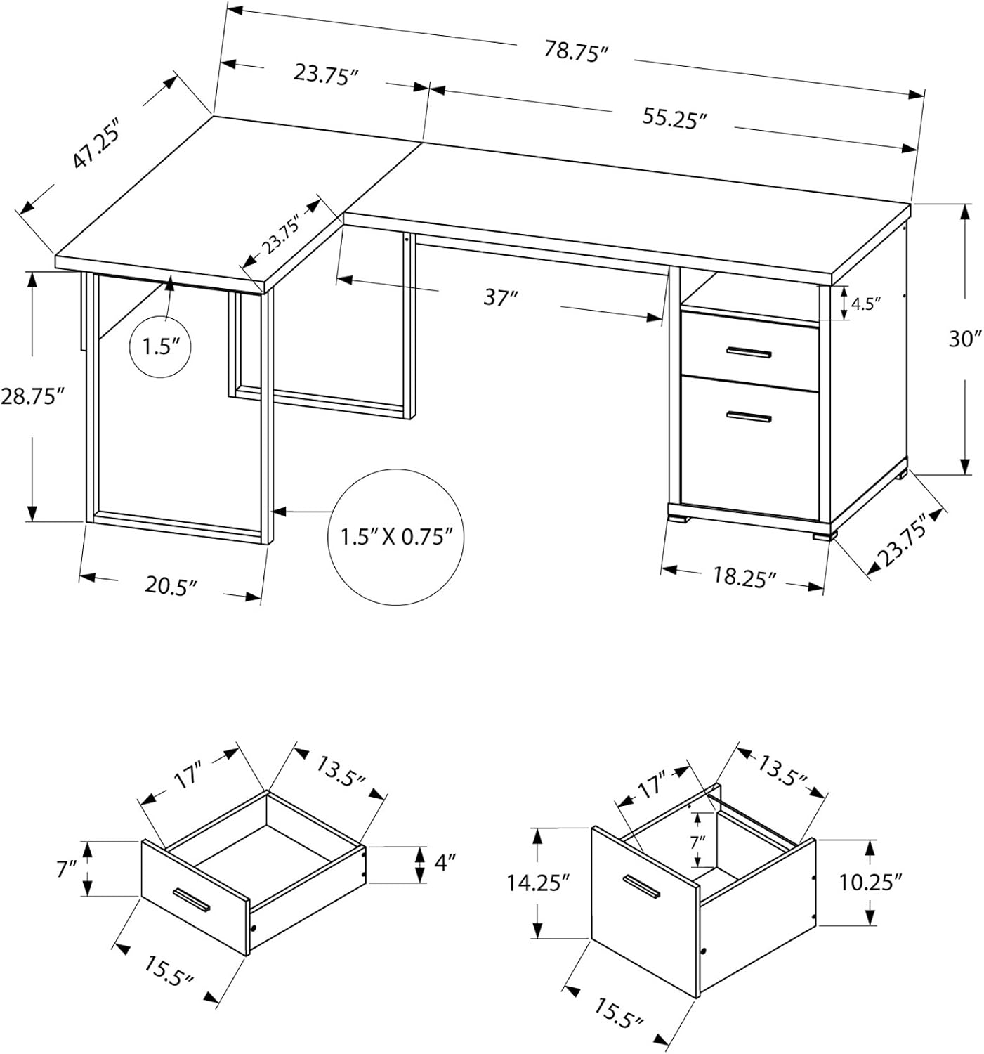 I 7257 Computer Desk, Home Off - Work Desk Home Setup ulasan dan harga