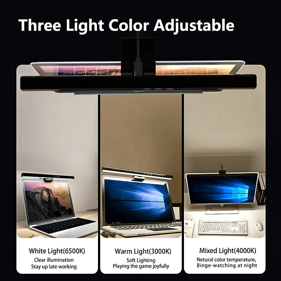 33cm 50cm LED Monitor Light Re - Desk Setup Tech ulasan dan harga