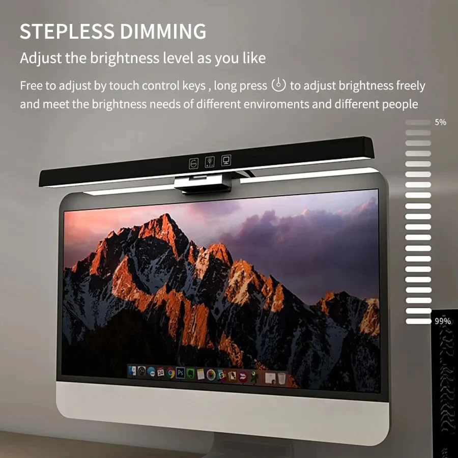 33cm 50cm LED Monitor Light Re - Desk Setup Tech ulasan dan harga
