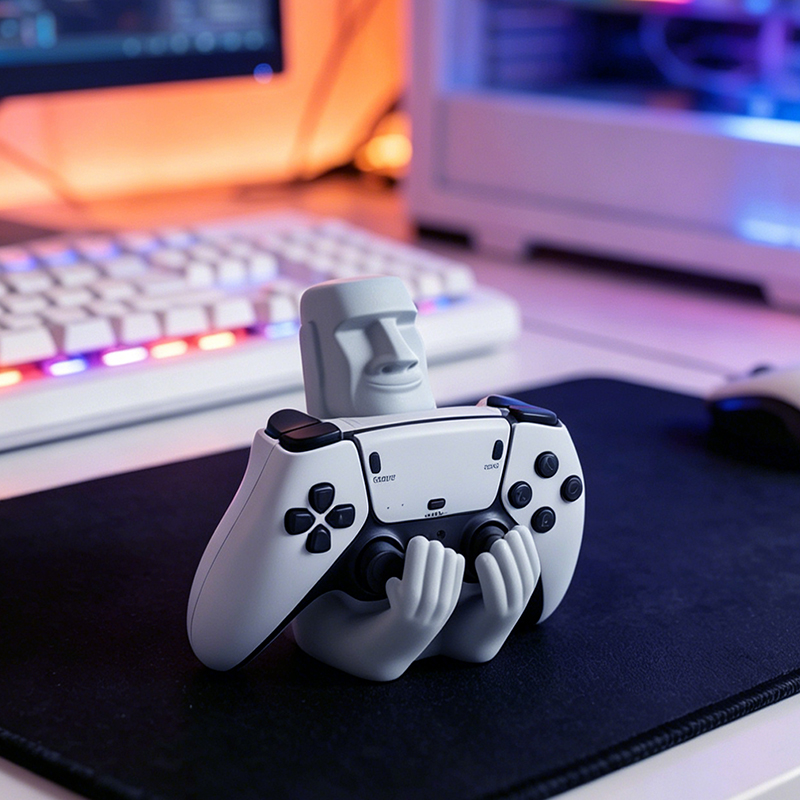 Funny Moai Stone Resin Gamepad - Desk Setup Ps5 ulasan dan harga