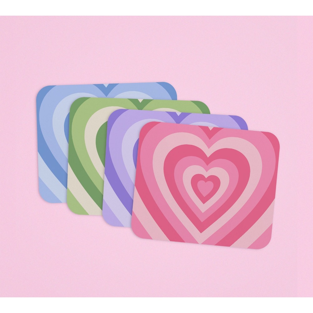 Retro Heart Mouse Pad | aesthe - Desk Setup Girly ulasan dan harga