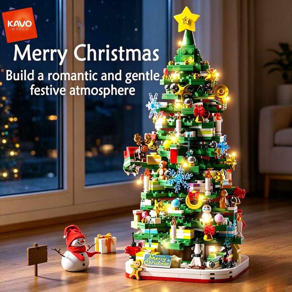 KAVOWORLD 1024pcs Christmas Tr - Desk Setup Build ulasan dan harga
