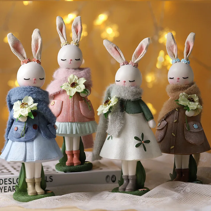Spring Floral Rabbit Resin Orn - Desk Setup Girl ulasan dan harga