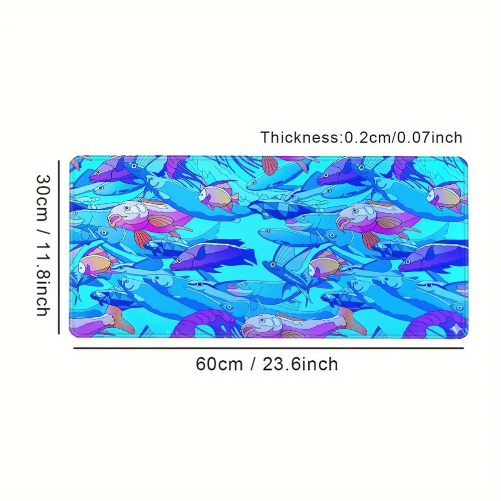 HD Printing Fish Rubber Mouse  - Desk Setup Laptop ulasan dan harga